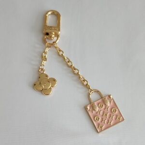 Gold and Pink Keychain Accessory